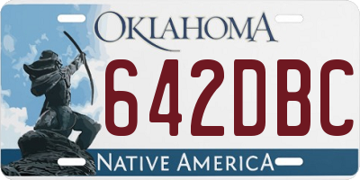 OK license plate 642DBC