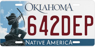 OK license plate 642DEP