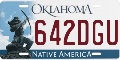 OK license plate 642DGU