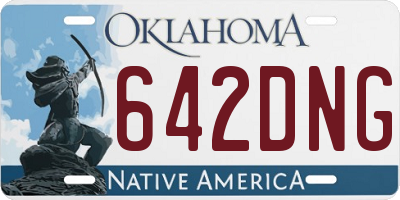 OK license plate 642DNG