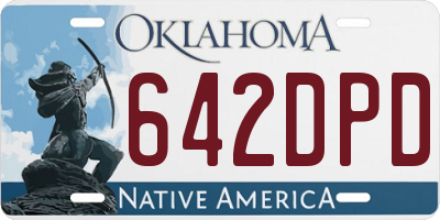 OK license plate 642DPD