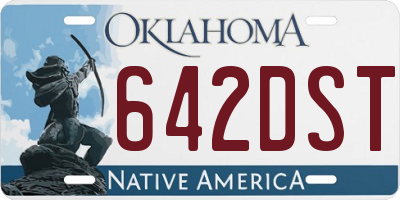 OK license plate 642DST