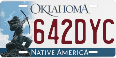 OK license plate 642DYC