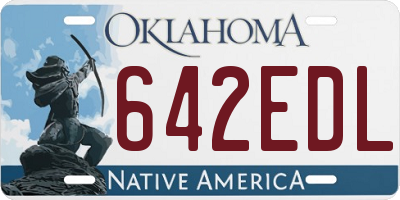 OK license plate 642EDL