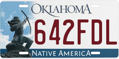 OK license plate 642FDL