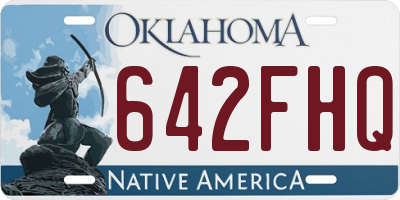 OK license plate 642FHQ