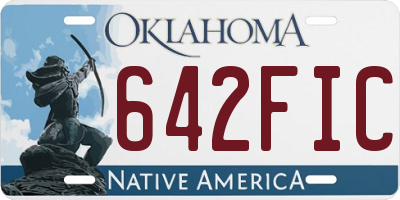 OK license plate 642FIC