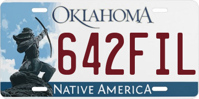 OK license plate 642FIL