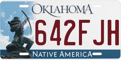 OK license plate 642FJH