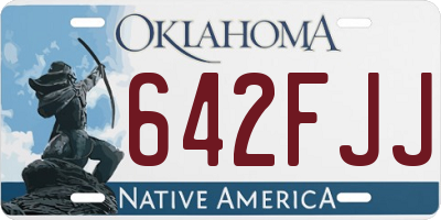OK license plate 642FJJ