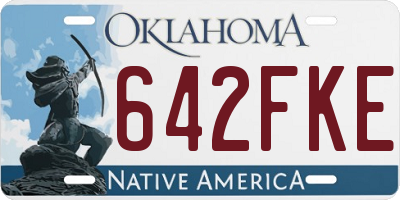 OK license plate 642FKE
