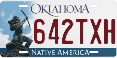OK license plate 642TXH