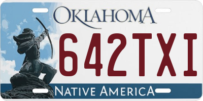 OK license plate 642TXI
