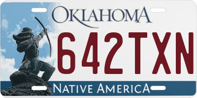 OK license plate 642TXN
