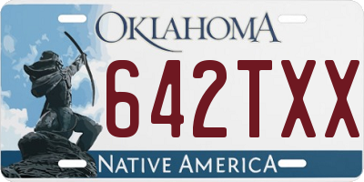 OK license plate 642TXX