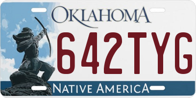 OK license plate 642TYG
