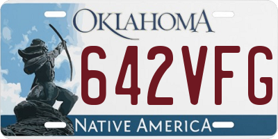 OK license plate 642VFG