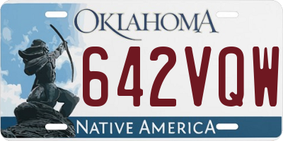OK license plate 642VQW
