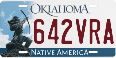 OK license plate 642VRA