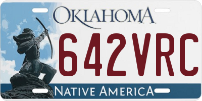 OK license plate 642VRC