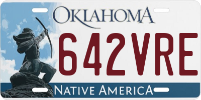 OK license plate 642VRE