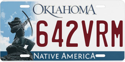 OK license plate 642VRM