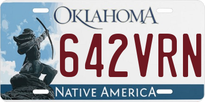 OK license plate 642VRN