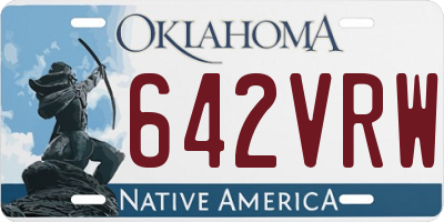 OK license plate 642VRW