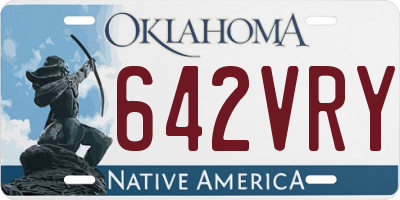 OK license plate 642VRY