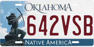 OK license plate 642VSB