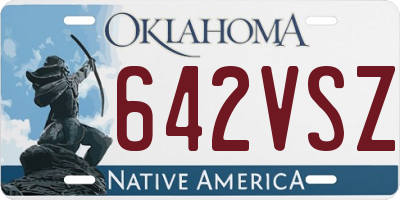 OK license plate 642VSZ