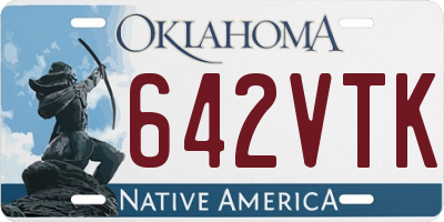 OK license plate 642VTK