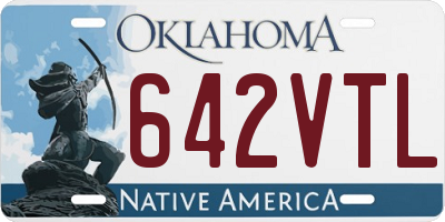OK license plate 642VTL