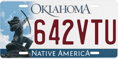 OK license plate 642VTU