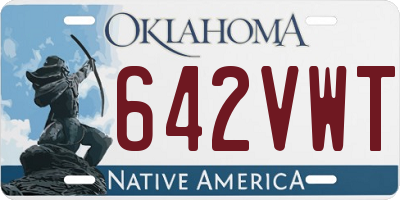 OK license plate 642VWT