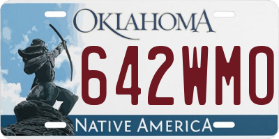 OK license plate 642WMO