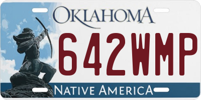 OK license plate 642WMP