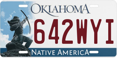 OK license plate 642WYI