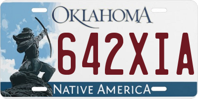 OK license plate 642XIA
