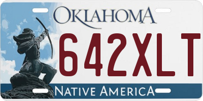 OK license plate 642XLT