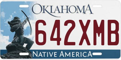OK license plate 642XMB