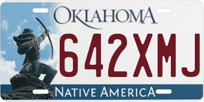 OK license plate 642XMJ