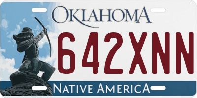 OK license plate 642XNN