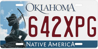 OK license plate 642XPG