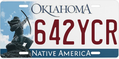 OK license plate 642YCR