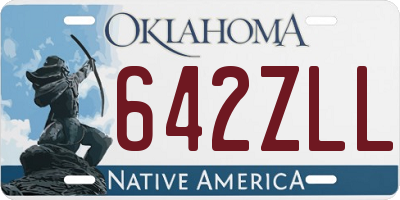 OK license plate 642ZLL