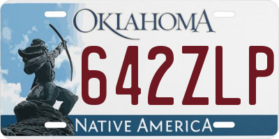 OK license plate 642ZLP