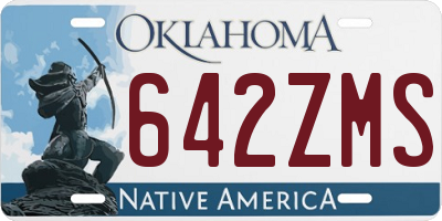 OK license plate 642ZMS