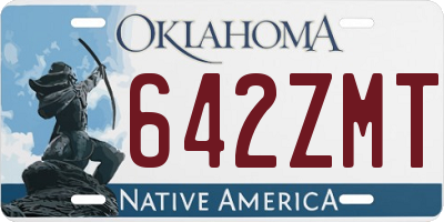 OK license plate 642ZMT