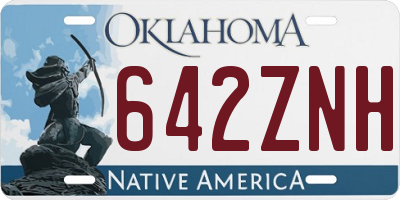 OK license plate 642ZNH